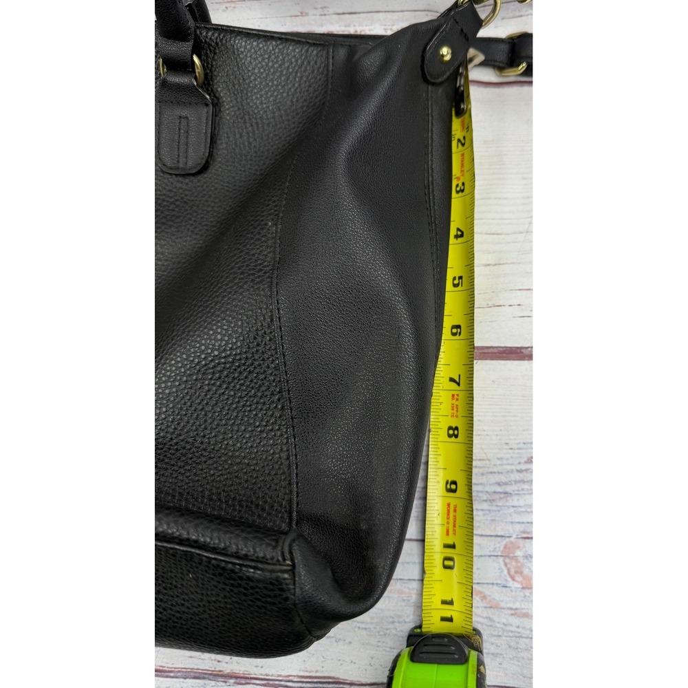 Juicy Couture Black Pebbled Satchel Crossbody Bag Multi Glitter Logo NWT - Picture 7 of 12